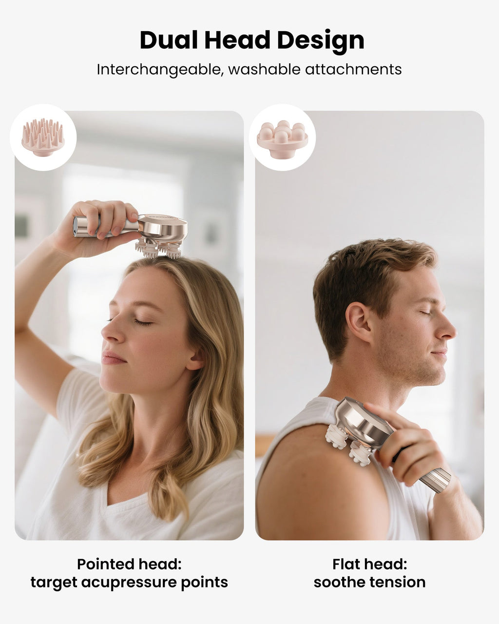 Cordless Handheld Scalp Massager with 8 Silicone Claws - 4507