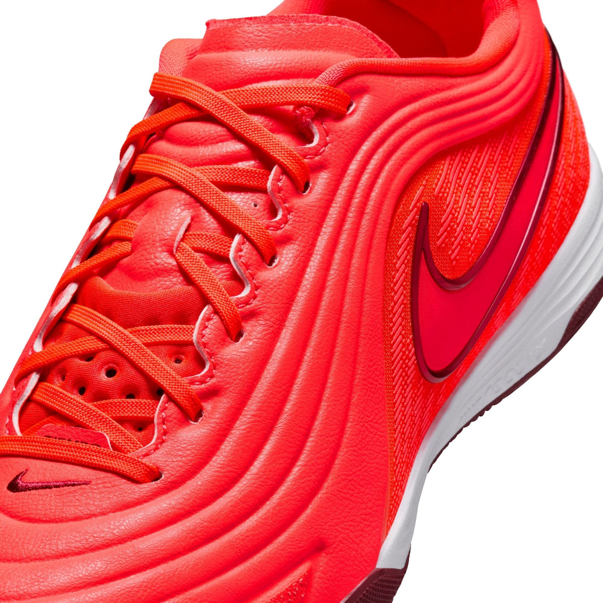 Nike Tiempo Reactgato IN Indoor/Court Low-Top Soccer Shoes -Bright Crimson/Team Red