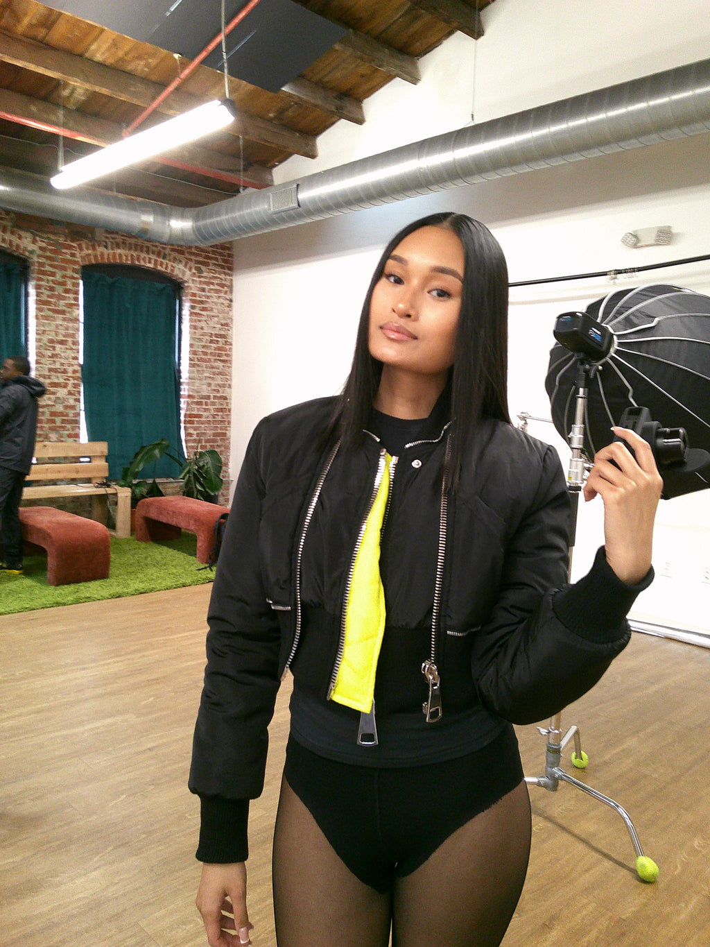 MIKO CROPPED UTILITY BOMBER JACKET