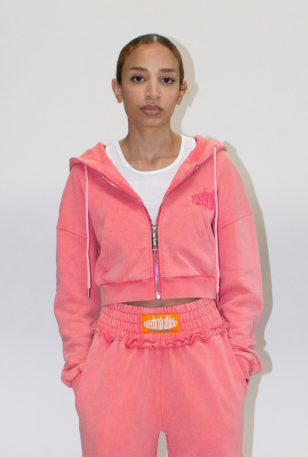 MB ATHLETICS STONEWASHED HOODIE -- CHERRY