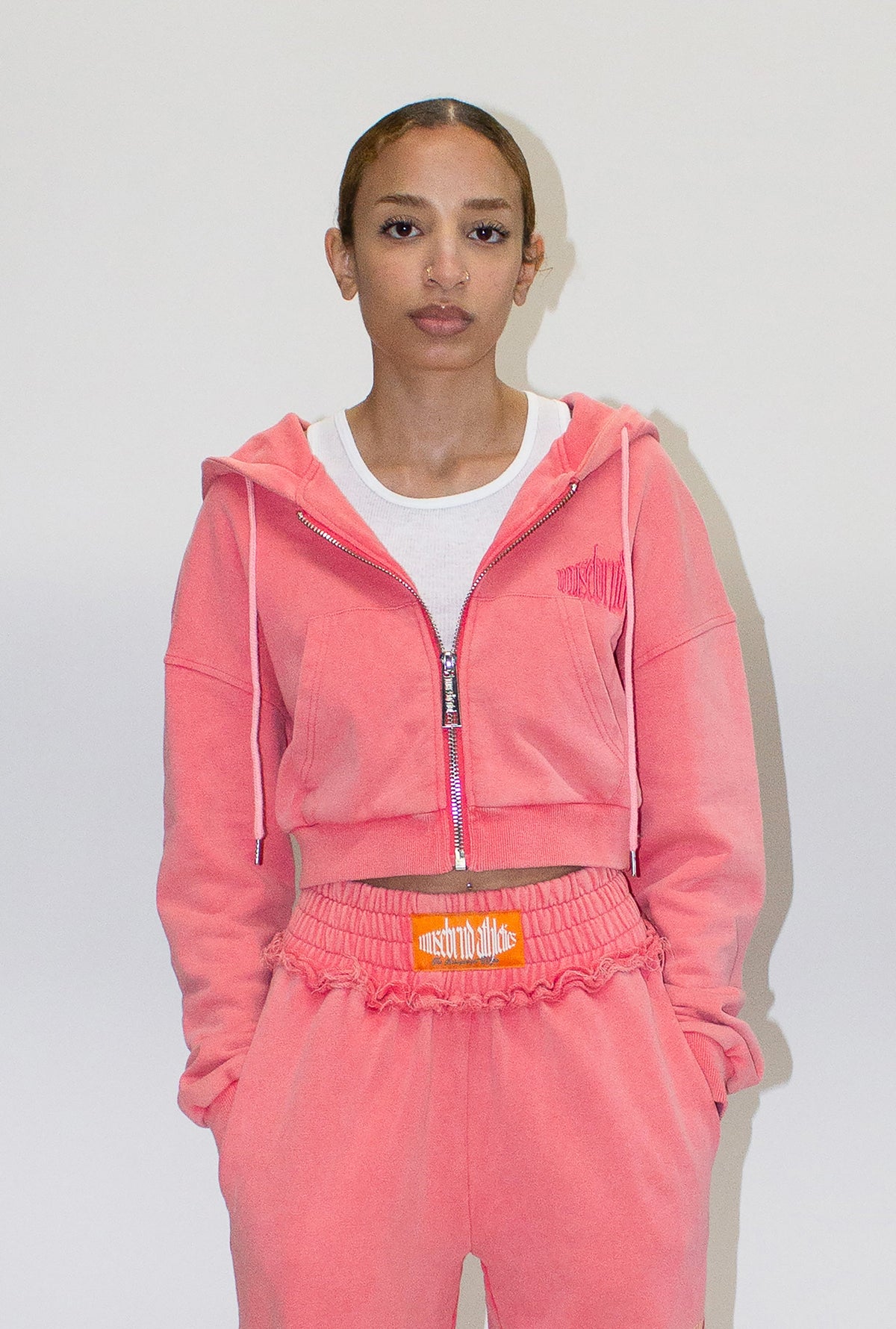 MB ATHLETICS STONEWASHED HOODIE -- CHERRY