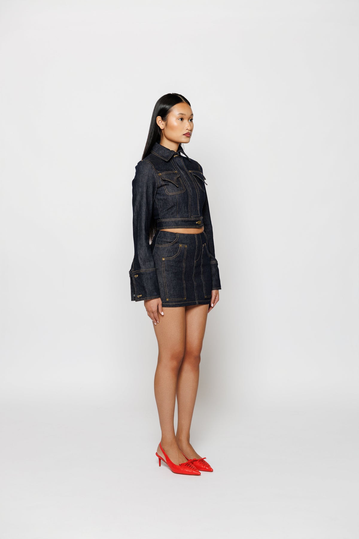 MARLEI DENIM MINI SKIRT