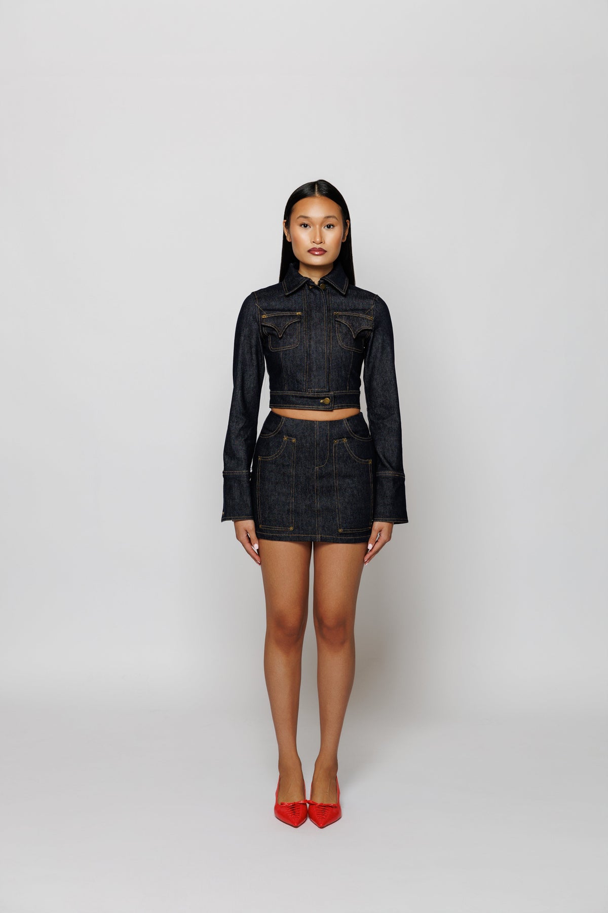 MARLEI DENIM MINI SKIRT