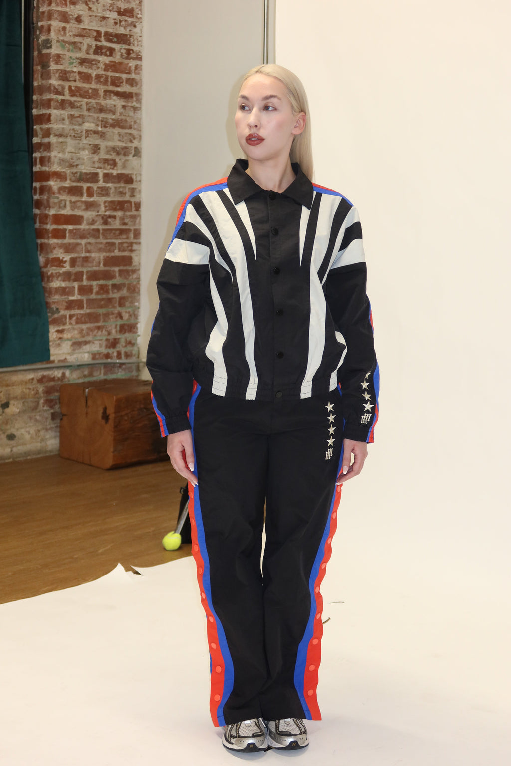 OLYMPIA TRACK PANT -- BLACK
