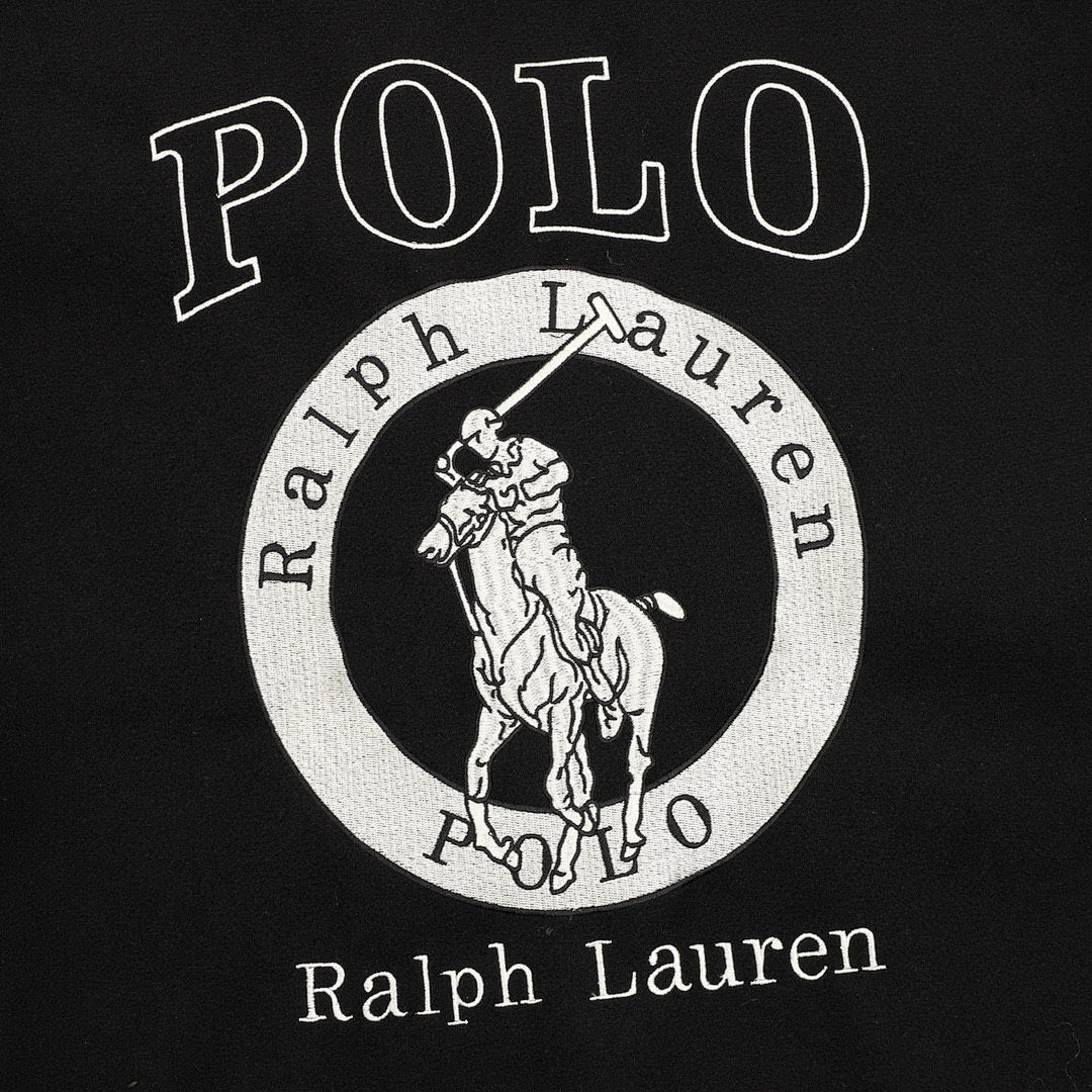 RALPH LAUREN Polo Pony Embroidery Patchwork Baseball Jacket