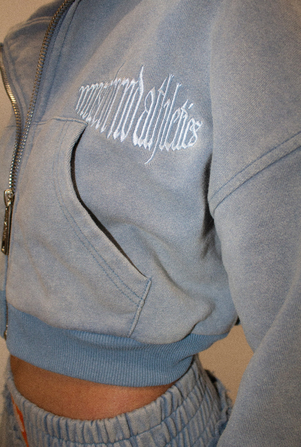 MB ATHLETICS STONEWASHED HOODIE -- DENIM