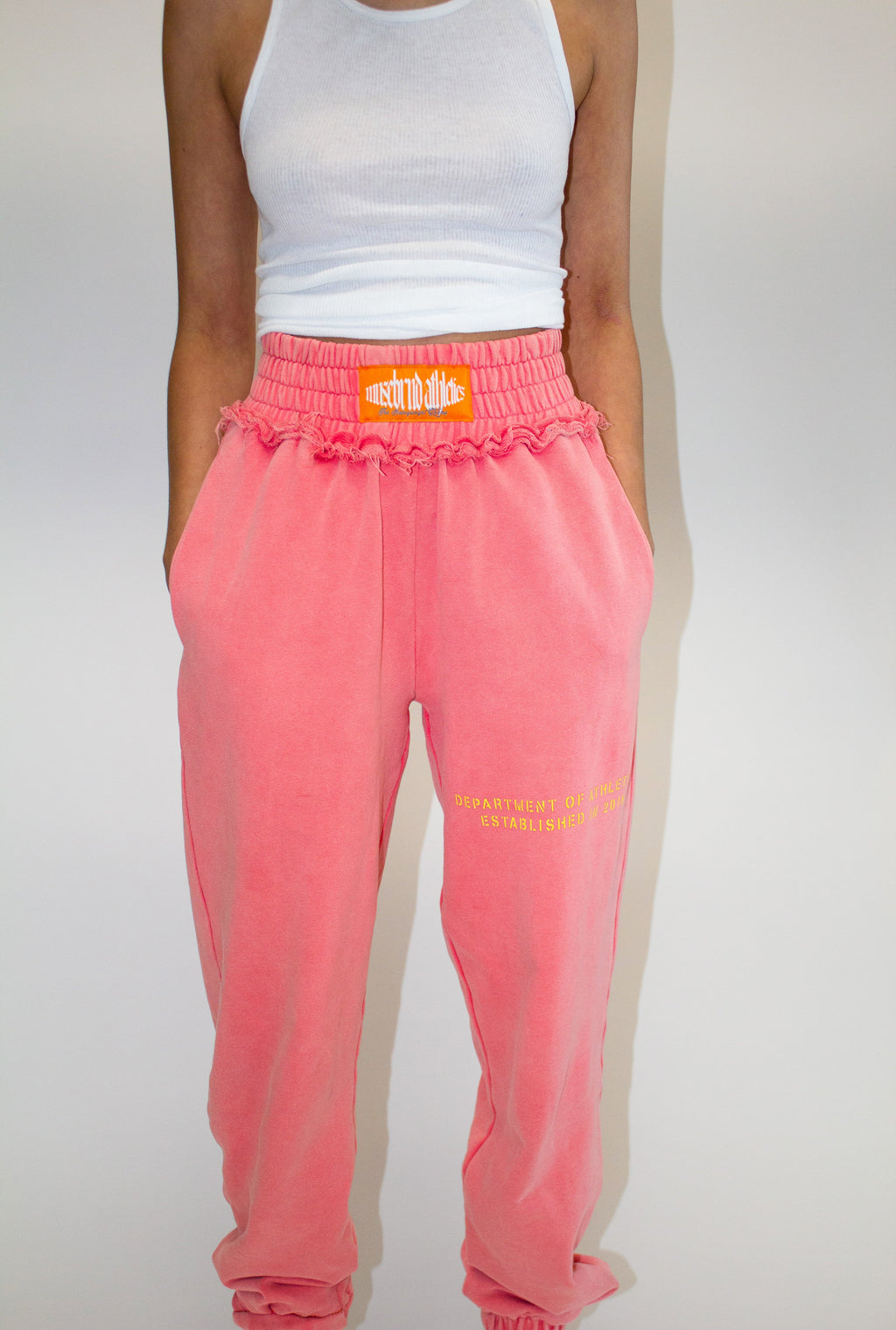 MB ATHLETICS STONEWASHED JOGGER -- CHERRY