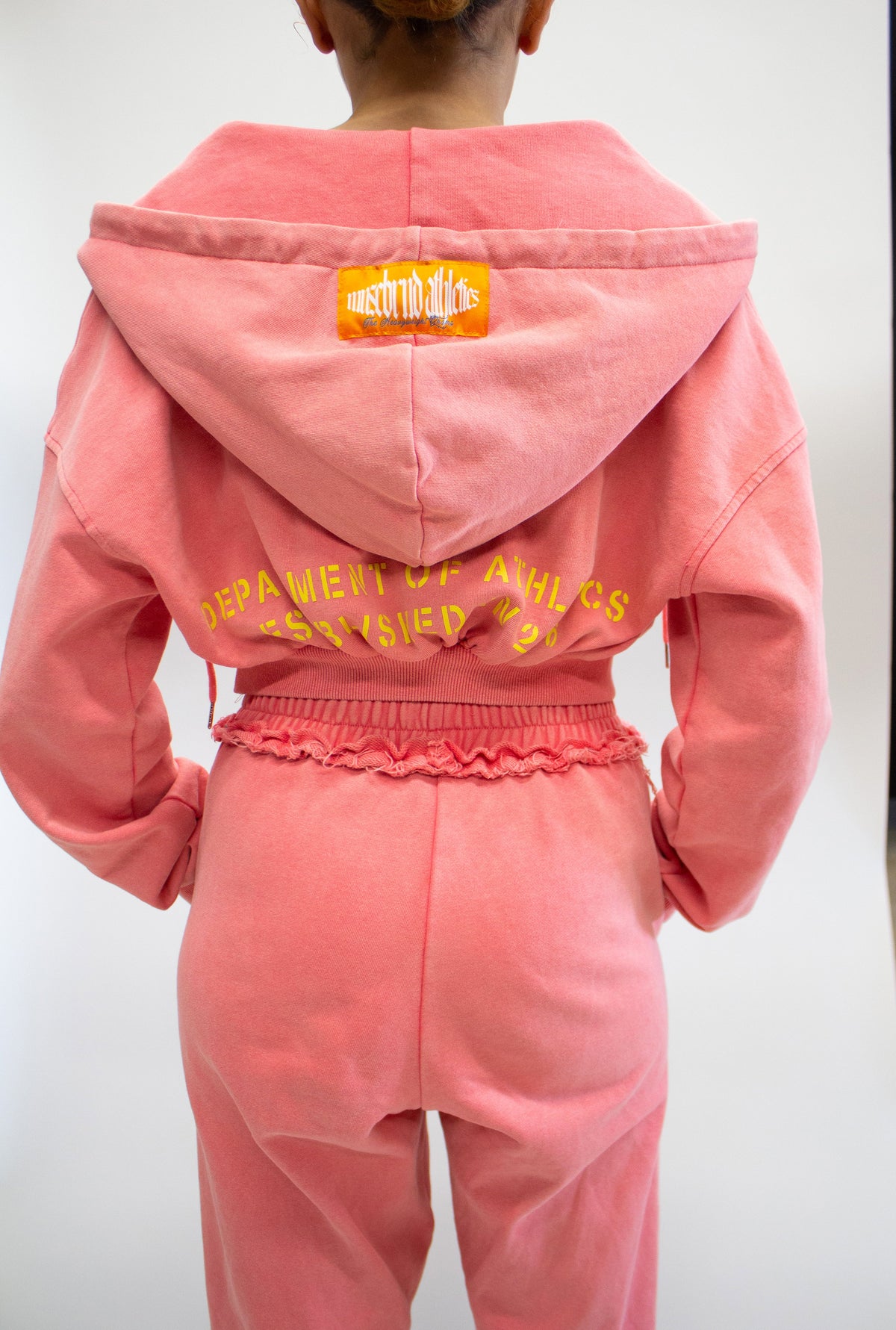 MB ATHLETICS STONEWASHED HOODIE -- CHERRY