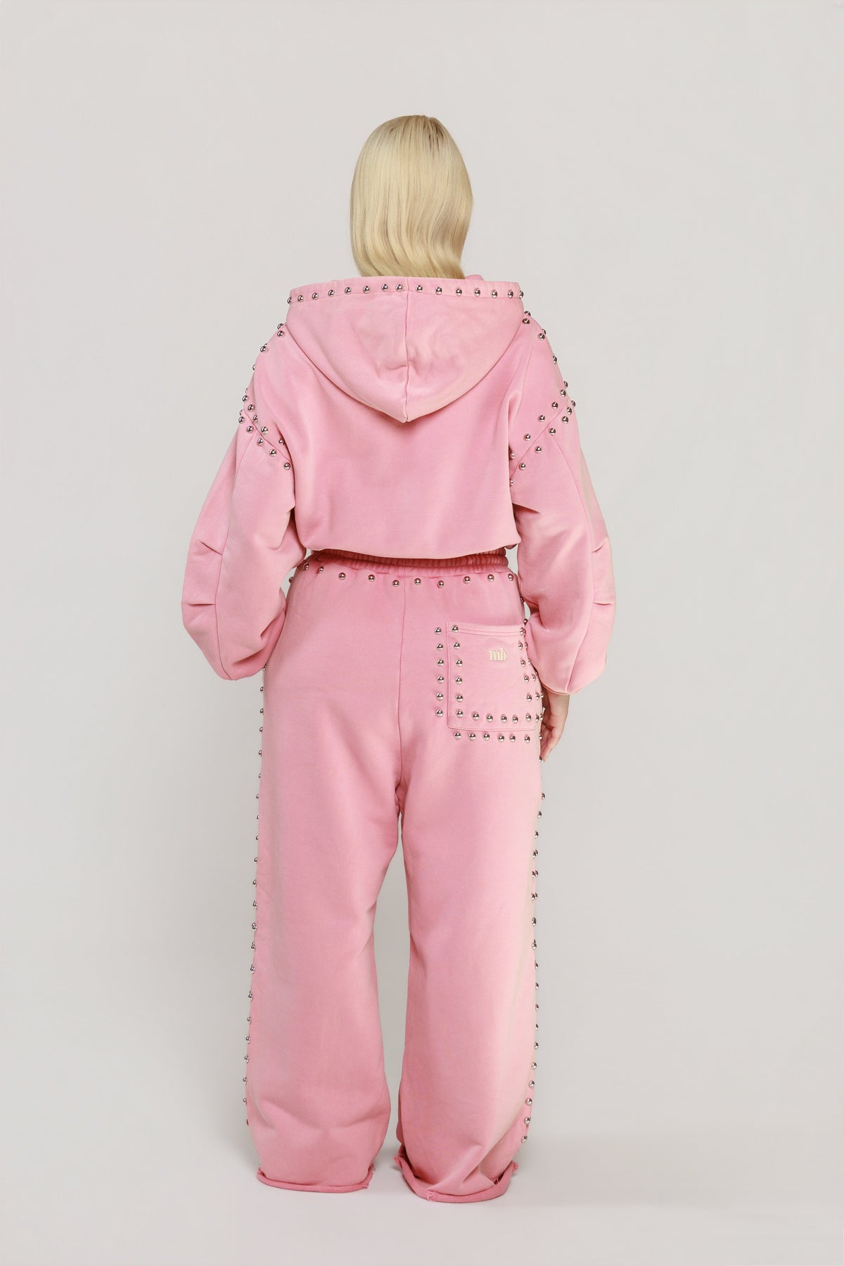 LIMITED EDITION -- MARX STUDDED SWEAT PANT -- BUBBLE GUM