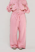 LIMITED EDITION -- MARX STUDDED SWEAT PANT -- BUBBLE GUM