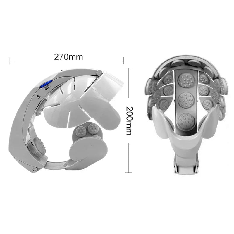 Electric Scalp Massager Helmet – 8-Level Vibration Head Massage