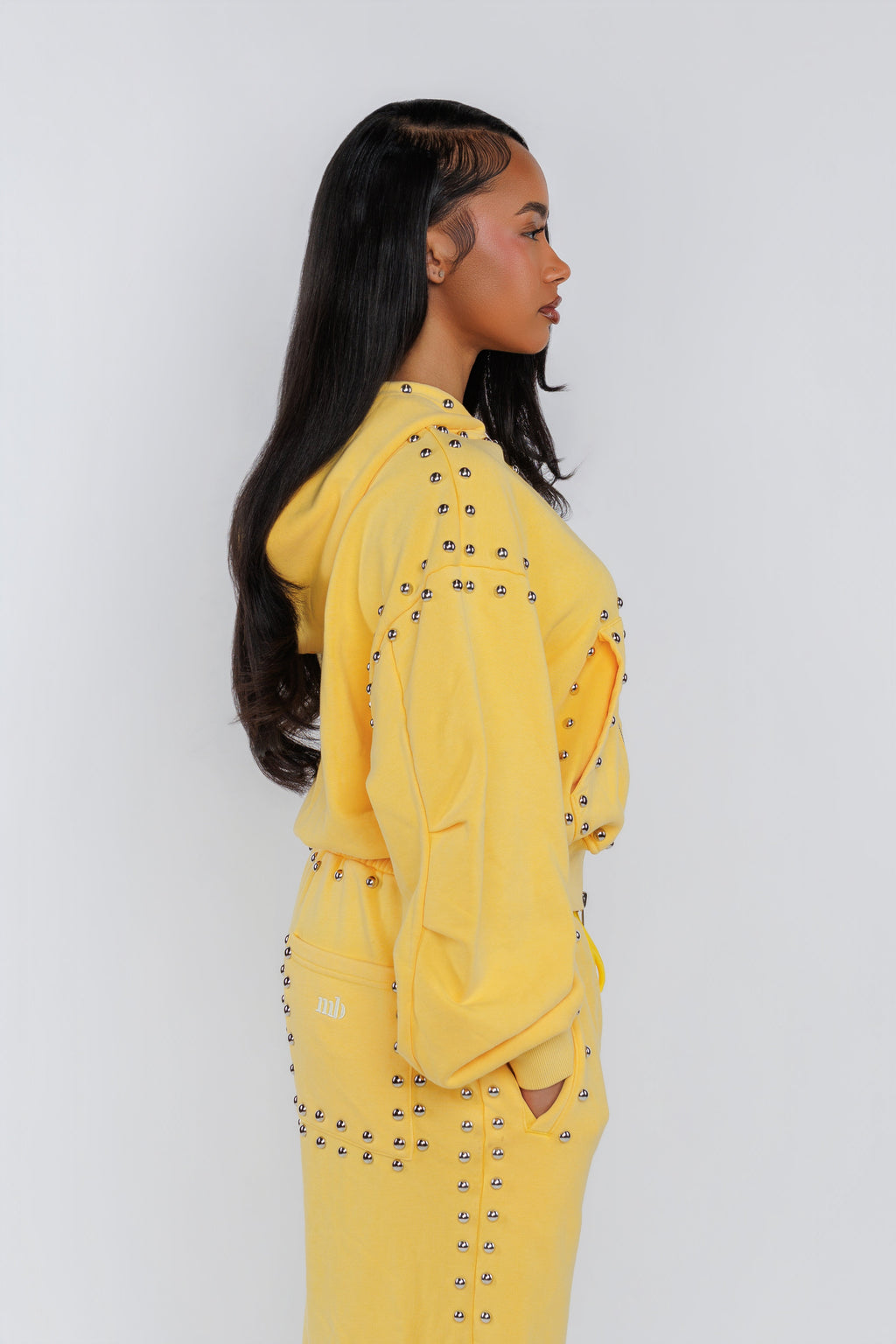 LIMITED EDITION -- MARX STUDDED SWEAT JACKET -- SUNSHINE