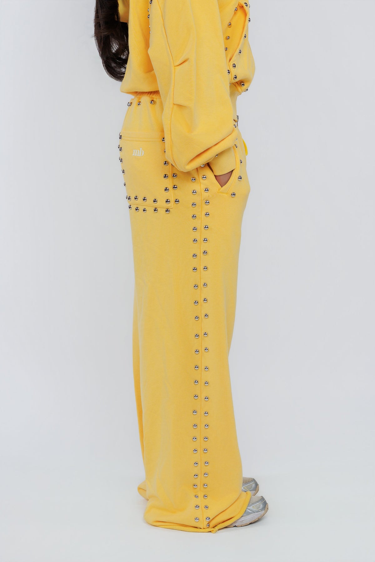 LIMITED EDITION -- MARX STUDDED SWEAT PANT -- SUNSHINE