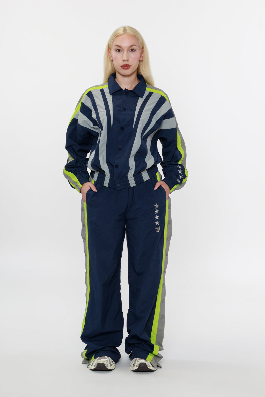 OLYMPIA TRACK PANT -- NAVY BLUE