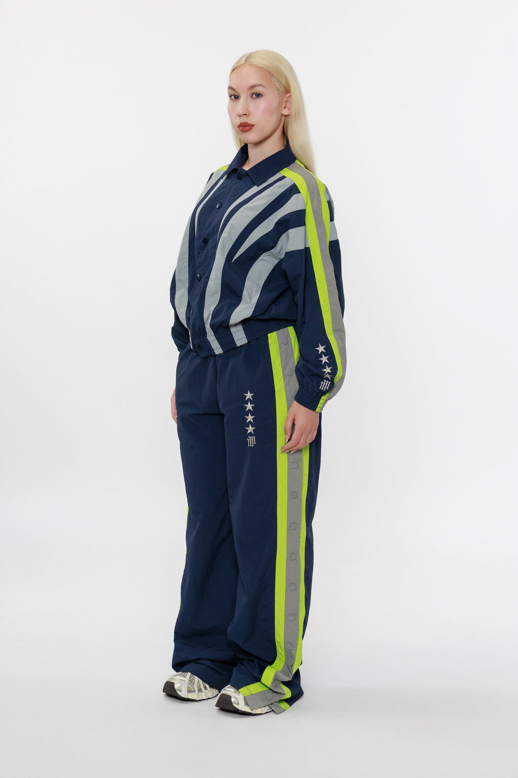 OLYMPIA TRACK JACKET -- NAVY BLUE
