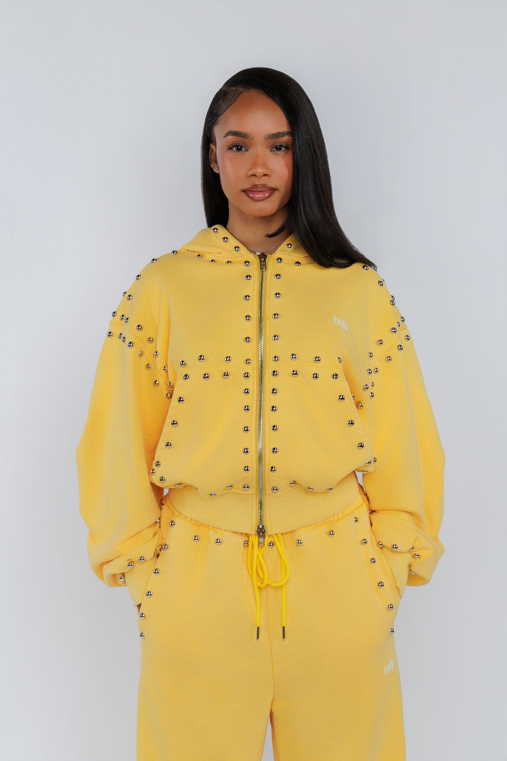 LIMITED EDITION -- MARX STUDDED SWEAT JACKET -- SUNSHINE