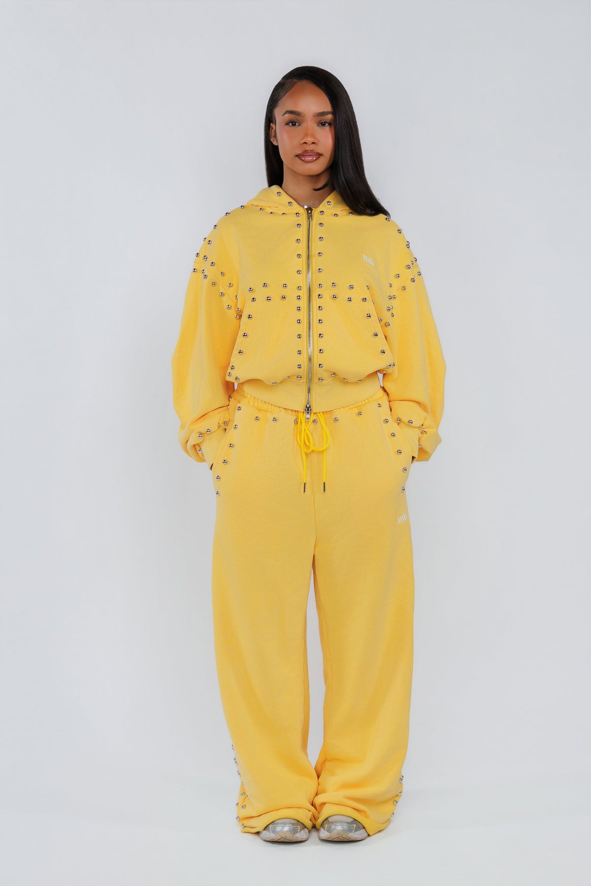 LIMITED EDITION -- MARX STUDDED SWEAT JACKET -- SUNSHINE