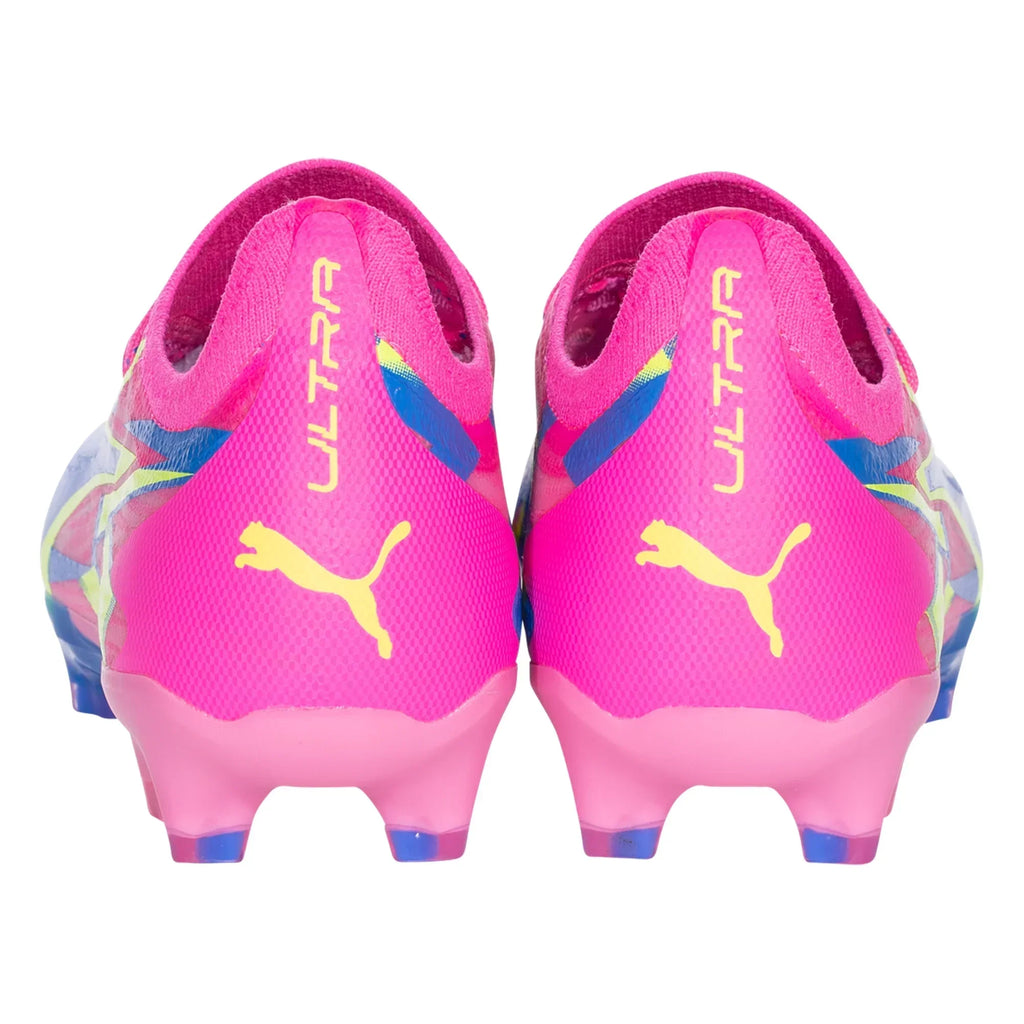 Puma Ultra Ultimate FG/AG Firm Ground Soccer Cleat - Luminous Pink/Ultra Blue/Yellow Alert