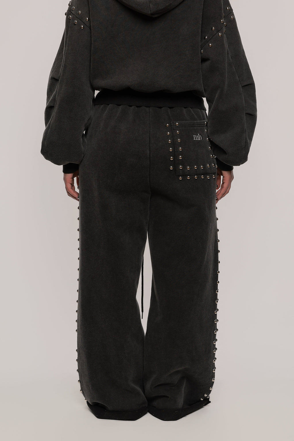 MARX STUDDED SWEAT PANT -- BLACK