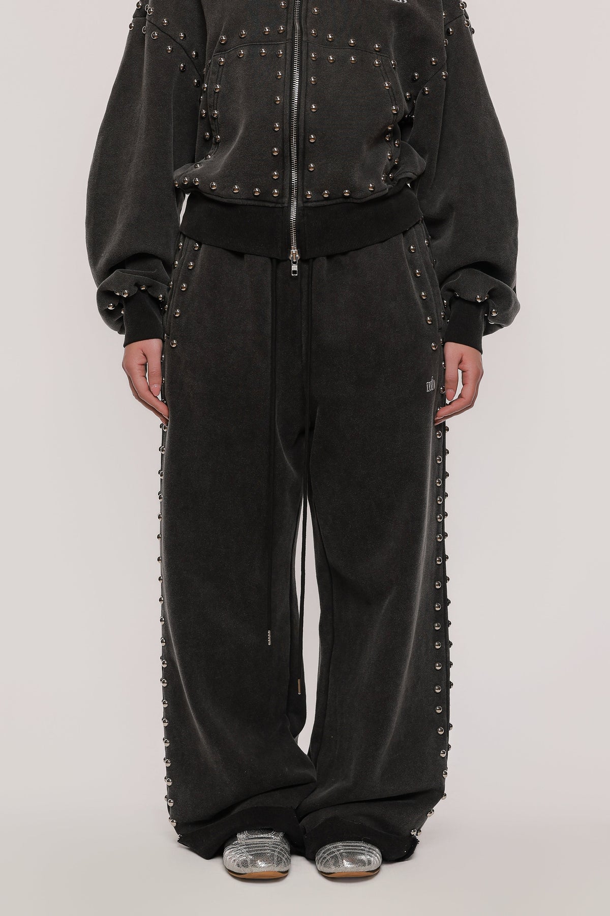 MARX STUDDED SWEAT PANT -- BLACK