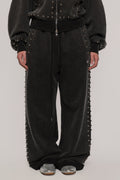 MARX STUDDED SWEAT PANT -- BLACK