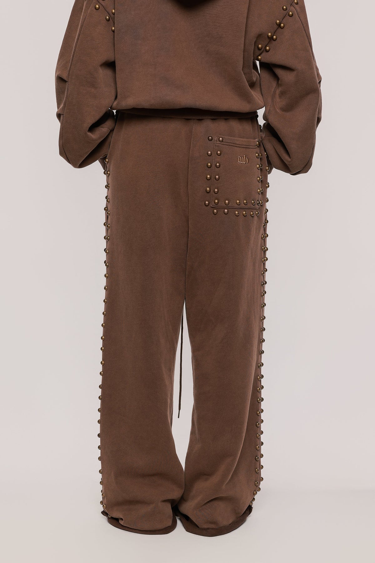 MARX STUDDED SWEAT PANT -- BROWN