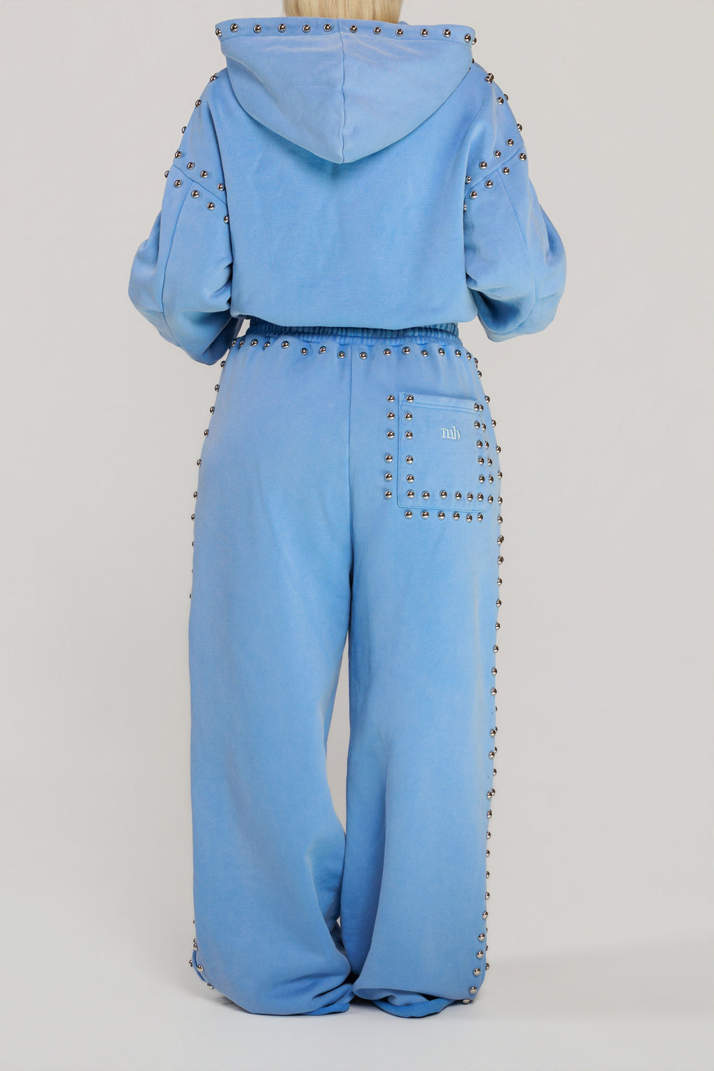 LIMITED EDITION -- MARX STUDDED SWEAT PANT -- BLEU SKIE